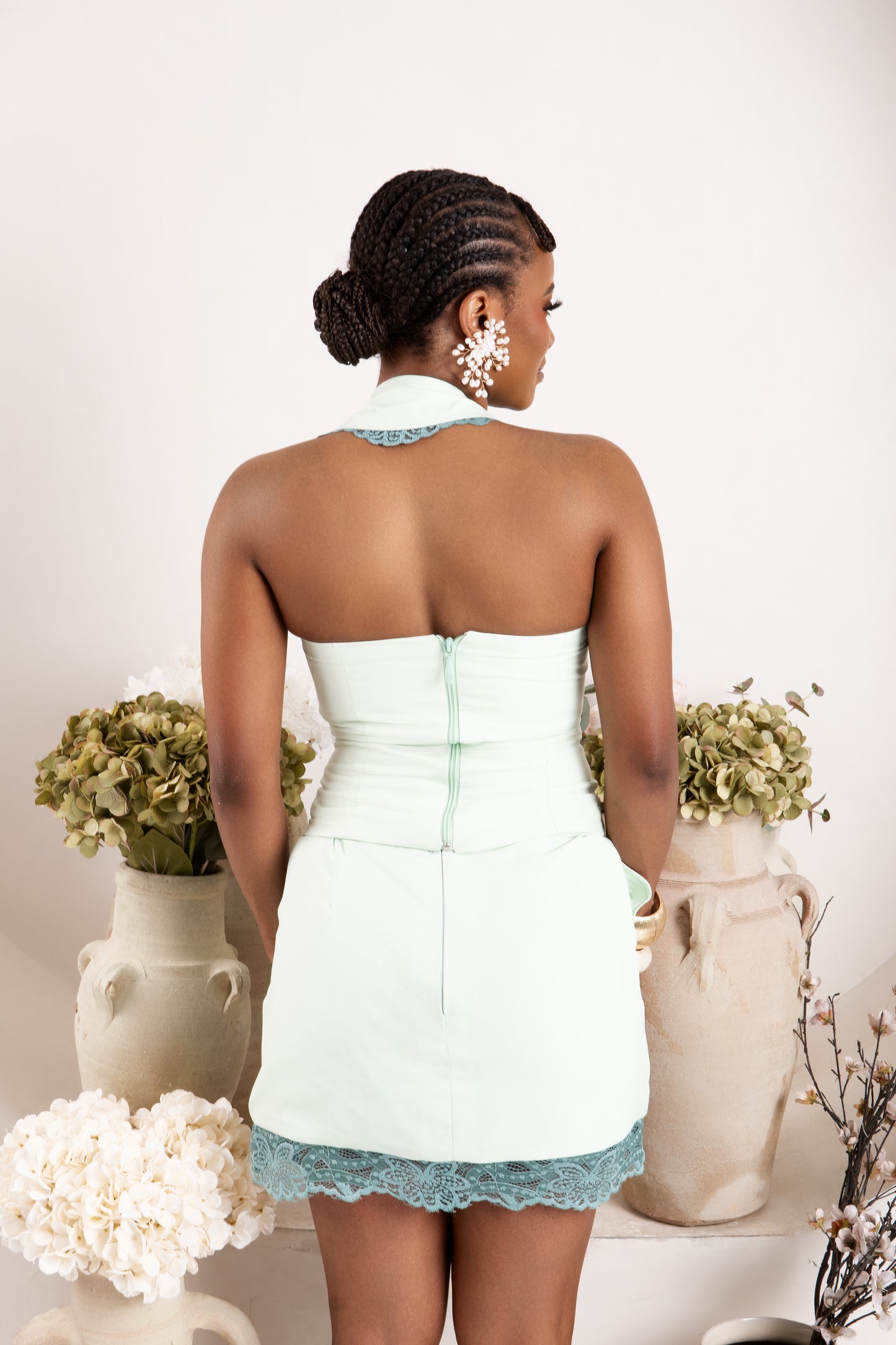 MONACO - mini skirt and Halter neck top set